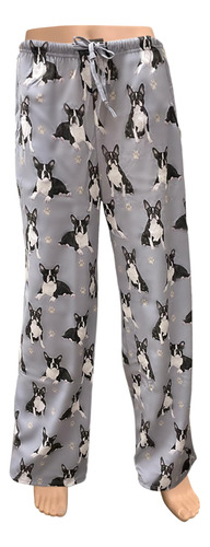 E & S Imports Boston Terrier - Pantalones De Pijama Para Per