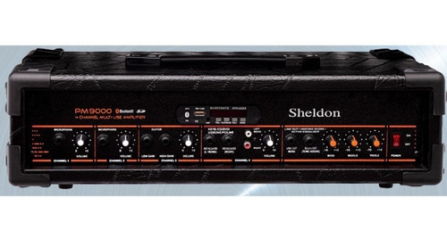 Cabeçote Amplificado Sheldon Pm9000 Muiti-uso Bluetooth