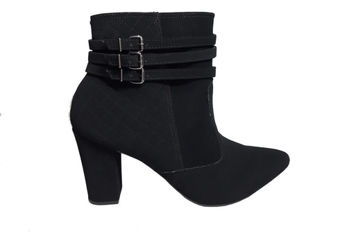 Bota Feminina Cano Curto Salto Preta Tamanhos 40 41 42 43 | Mercado Livre