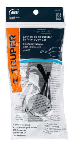 Lentes Seguridad Para Exterior Ligeros Obra Proteccion 10821
