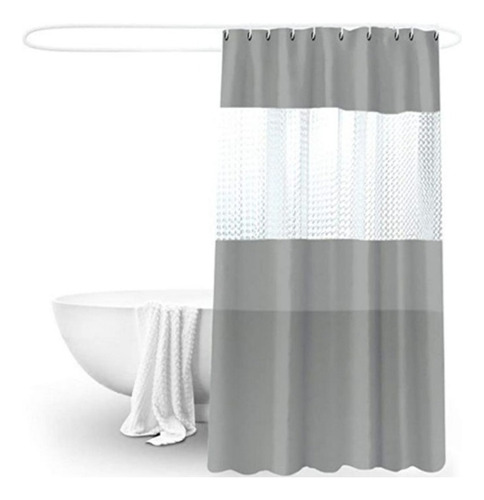 Cortinas De Baño Visor Cortina Impermeable Marinshop De Baño Con Visor Cortina De Ducha Bañera Color 200cmx180cm 