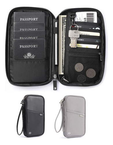 Para Cartera Portátil Rfid For Pasaporte De Viaje For
