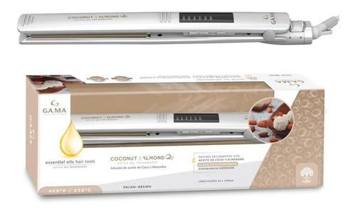 Imagen 2 de 3 de Plancha de cabello GA.MA Italy Elegance Coconut Almond blanca 110V/240V