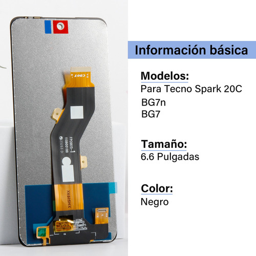 Para Tecno Spark 20c Bg7 Pantalla Táctil Lcd