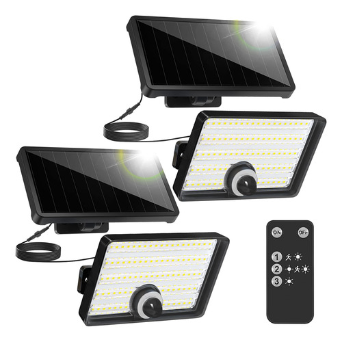 Luces Solares Al Aire Libre, 2000 Lumenes 88 Led Sensor Sola