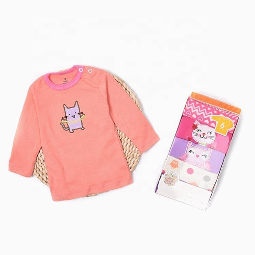 Pack 5 Camisetas Manga Larga 100% Algodón Bebe Niño Niña