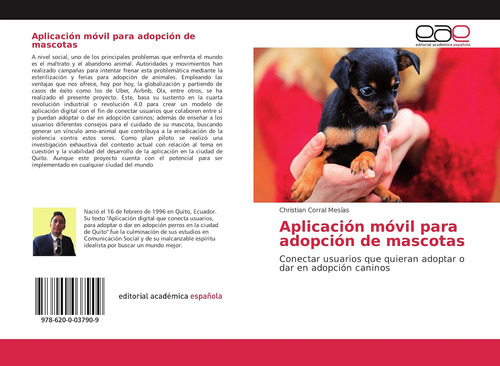 Libro: Aplicación Móvil Para Adopción De Mascotas: Conectar 