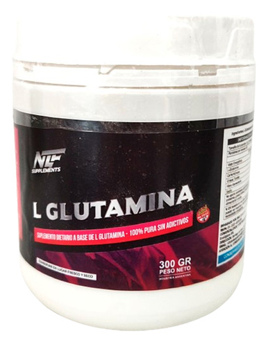 L Glutamina 100% Pura X 300 Gr Sin Tacc Sin Calorias Ntf