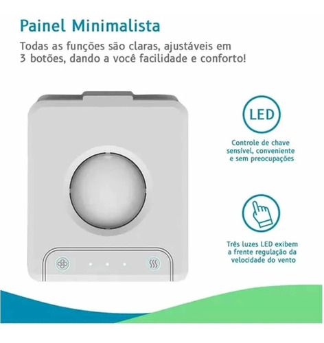 Mini humidificador portátil de aire acondicionado, color blanco