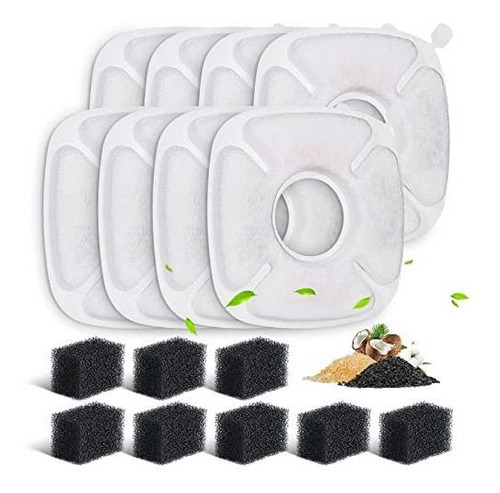 Vafr Mini Filtros De Fuente De Agua Para Gatos Y Esponjas De