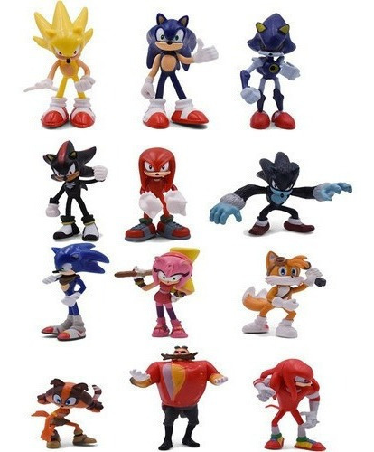 Sonic Toy Sonic Shadow Tails De 7 Cm, 12 Unidades