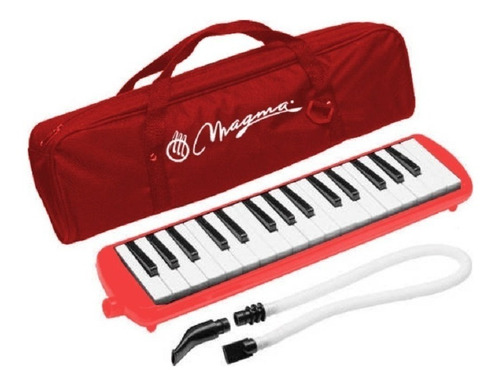 Flauta Melodica Magma 32 Teclas Con Estuche Y Boquilla Roja