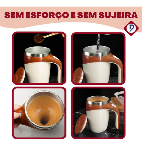 Imagem 6 de 9 de Caneca Magnética Cup Mixer Térmica Copo Automático Portátil