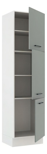 Panelette Madesa Agata con 3 puertas, 60 cm, color blanco/gris