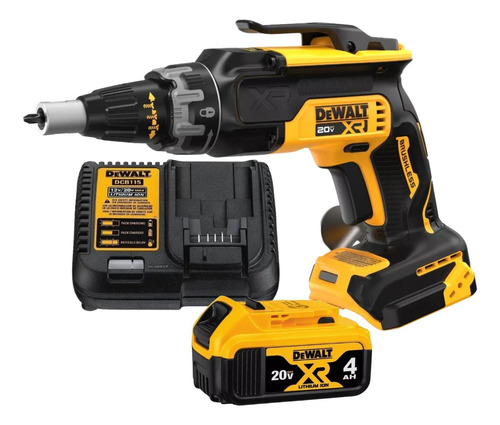 Parafusadeira Drywall Dcf630 Bateria 20v 4ah Dewalt + Carreg