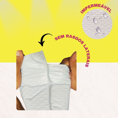 Envelope Segurança Com Plastico Bolha Preso 19x25 200 Peças