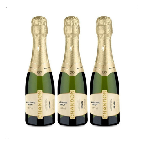 Kit 03 Unidades Espumante Baby Chandon Brut 187ml 