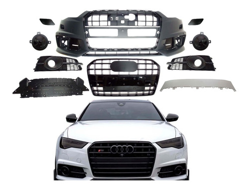 Body Kit Audi A6 12-17 Estilo S6 Máscara Negra (p/pintar)