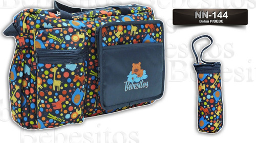 Bolso De Lona Maternal Con Porta Memas 