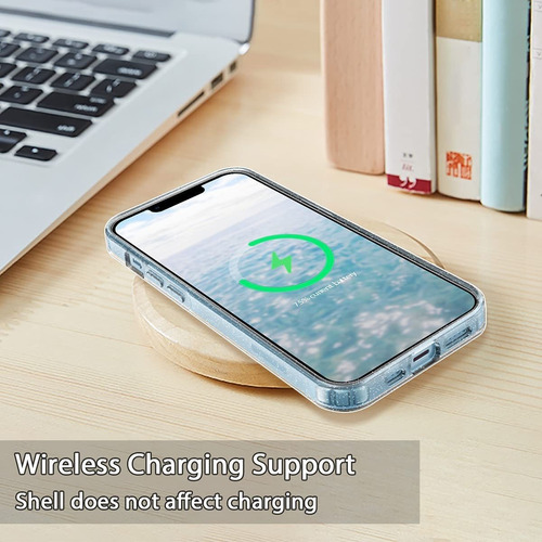 Capa Compatível iPhone 15 Pro Max Tela 6.7 Clear Glitter