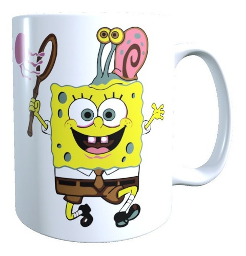 Taza - Tazón Diseño Bob Esponja, Gary Y Medusa
