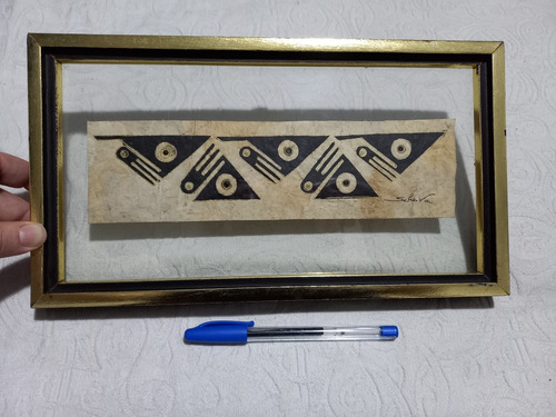 Quadro Pré Colombiano Pássaros 32x17,5cm Papiro Veja 6 Fotos