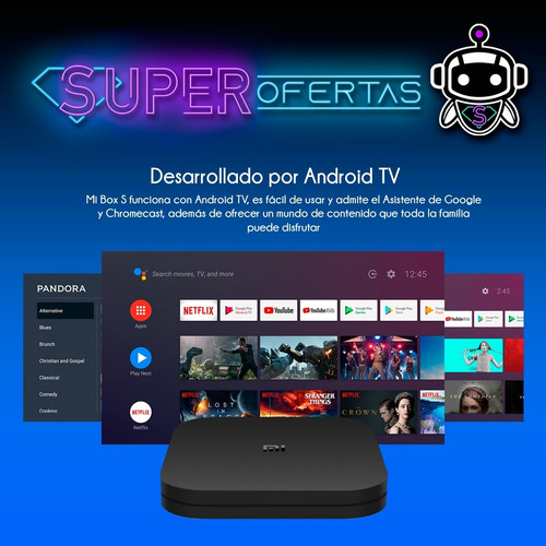 Tv Box Xiaomi Mi Box S 4k = Google Chromecast + Comando Voz