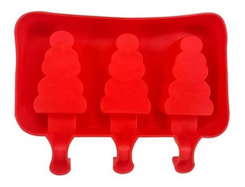 Forma Molde De Picolé Silicone Árvore Ke Home 6756 Vermelho- Cor Vermelho