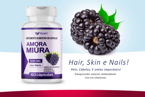 Amora Miúra C/ Isoflavonas + Vitamina B6 Muwiz 60caps 10 Uni