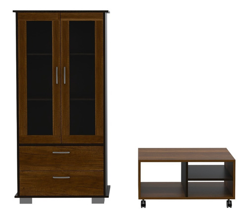 Mueble Vitrina + Mesa Centro Classic Color