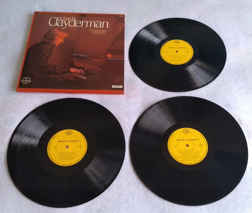 Richard Clayderman Lp Vinil 3 Discos Impecables 1979