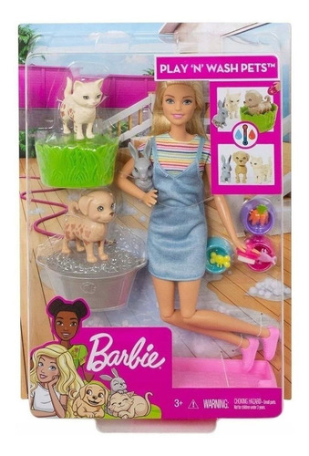 Imagem 8 de 8 de Barbie Banho de cachorrinhos Mattel FXH11