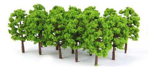80x Green Tree Modelo Tren Tren Diorama Wargame Park