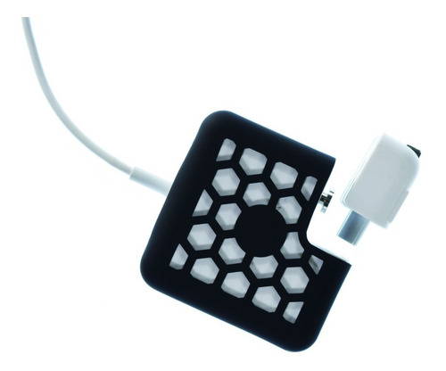 Protector De Silicon Para Cargador Macbook Negro / Blanco