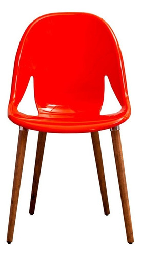 Silla Nina Wood Patas Madera Diseño Eames Sillas Baires4 Estructura De La Silla Patas De Madera Asiento Asiento Plástico Aqua Diseño De La Tela No Tiene Tela