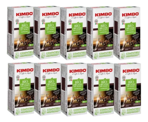 100 Cápsulas Kimbo Espresso Bio 100% Arábica Compatibles  