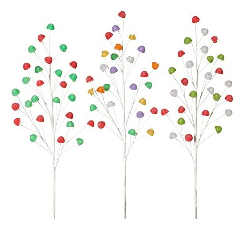 Juego De 3 18  Multicolor Gumdrop Árbol De Navidad Bc9yp