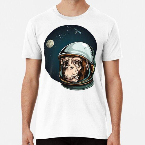 Remera Space Monkey Astronaut Chimp Algodon Premium