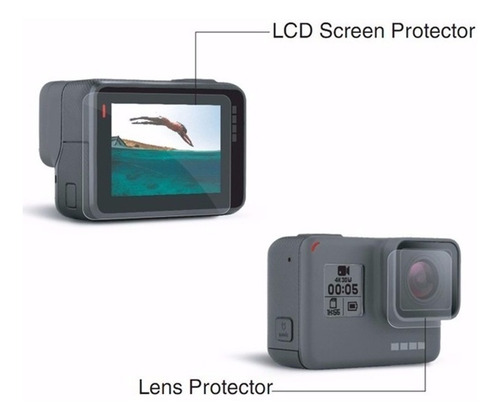 Película Protetora Gopro Hero 5 6 7 Black White E Hero 2018