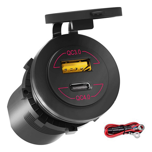 Enchufe De Cargador De Coche Usb Quick Charge 4.0 Pd Qc 3.0,