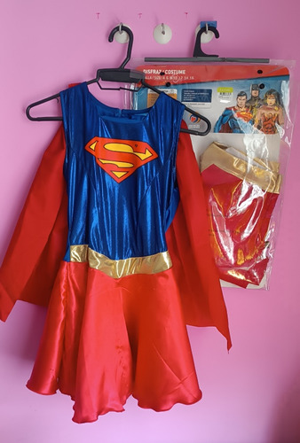 Disfraz De Super Girl, Talla 12 Con Todos Sus Accesorios