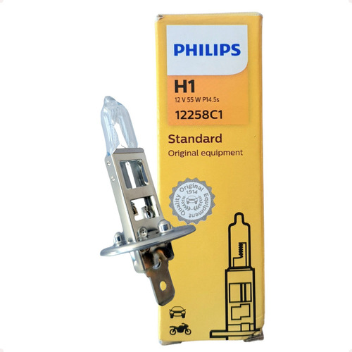 Lâmpada H1 Philips Standard 12258c1 12v 55w Farol Alto Baixo