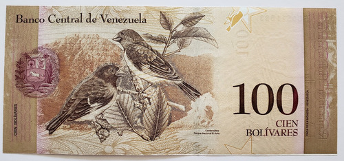 Billete Venezuela 100 Bolívares Febrero 2011 G8 Unc Error