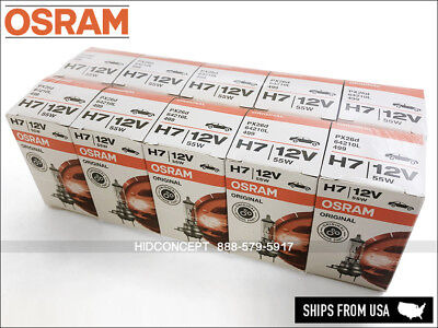 10x New! Pack Lot! H7 Osram Long Life 64210l 55w 12v Lig Aag