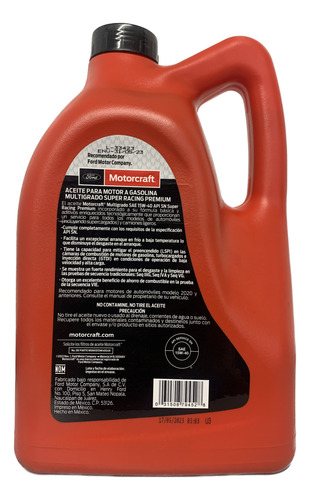 Aceite Multigrado 15w40 Motorcraft 4.73 Litros