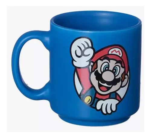 Caneca Mini Tina Lucky Block Super Mario em Cerâmica 100ml em