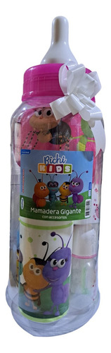 Mamadera Gigante Con Accesorios Bichi Kids Dispita 80002 Color Rosa Chicle