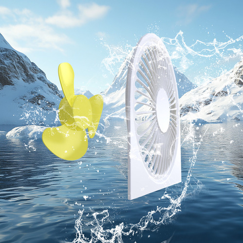 Sjrohe Ventilador De Mini Recargable Ventilado Portátil Base Y Mano Ventilador Mini Silencioso De Escritorio Portatil Recargable Usb 2000mah 3 Cuchillas 3 Marchas, 3 Velocidades Color Blanco