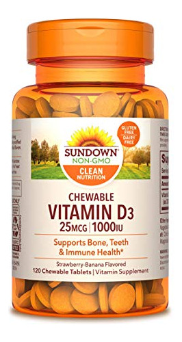 Vitamina D3 1000 Iu, 120 Tabletas W6o2a