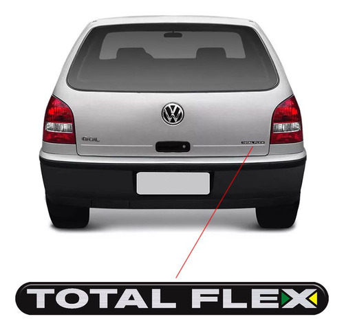 Adesivo Total Flex Gol G3 Vw Emblema Traseiro Resinado